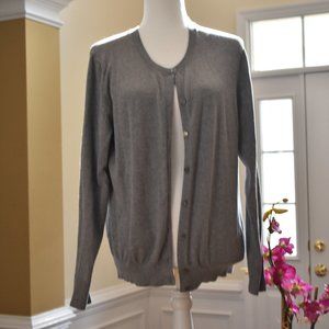 Grey cardigan sweater